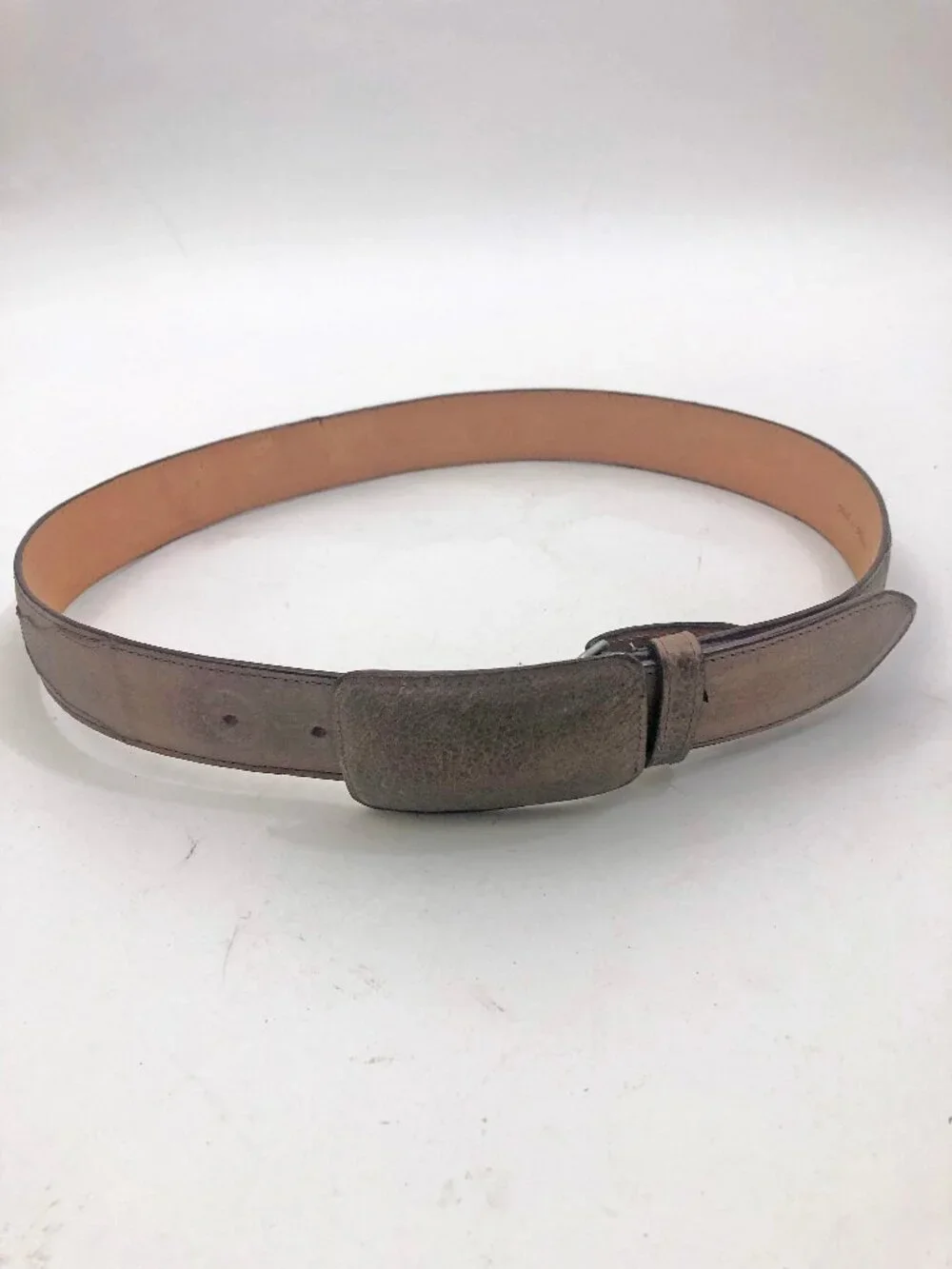 Texas Country Leather Men's Women's Western Belt w/Leather Covered Buckle